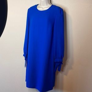 Banana Republic tie sleeve shift dress royal blue size 6 tall